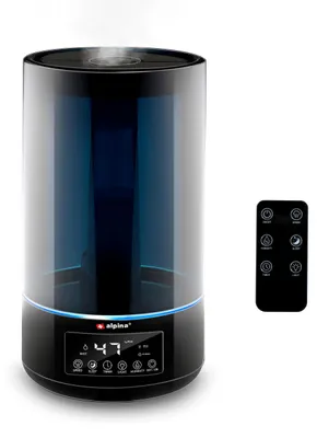Luftbefeuchter 4,3 L mit Aroma-Diffuser, Timer, Fernbedienung, Schwarz