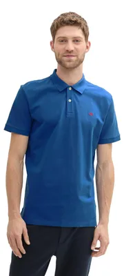 Productafbeelding van TOM TAILOR Heren basic pique polo shirt, 11132 - donkerblauw, maat XS