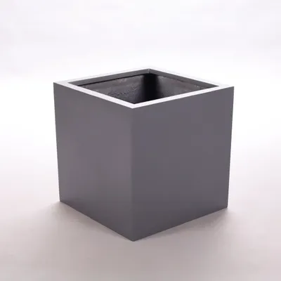 Produktbild von Elegant Einrichten | Pflanzkübel | Fiberglas | anthrazit metallic | quadratisch | 30x30x30cm