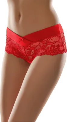 Image de Culotte hipster pour femme Merry Style avec bordure en dentelle MSGAB155 (rouge, 40 (taille du fabricant : L))