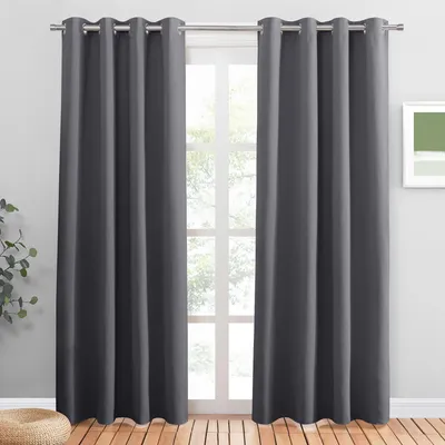 Productafbeelding van Verduisterende gordijnen, grijs, set van 2, hoogte 220 cm, breedte 140 cm