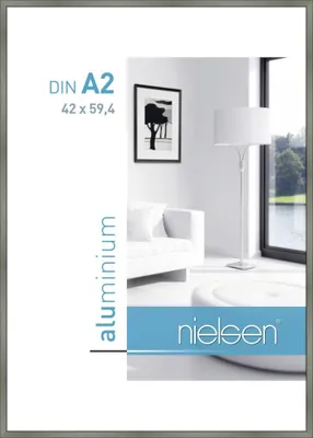 Produktbild von nielsen Aluminium Bilderrahmen Classic, 42x59,4 cm (A2), Platin