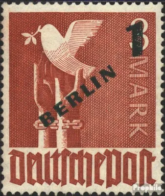Produktbild von Briefmarken Berlin (West) 1949 Mi 67 postfrisch Grünaufdruck