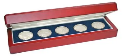 Produktbild von SAFE 7911 Münz-Etui edle Holzausführung für Münzen-Set