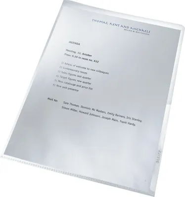 Produktbild von Sichthüllen re:cycle A4 PP 130my geprägt VE=4x25 Stück