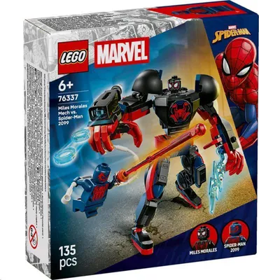 Produktbild von LEGO® Marvel Super Heroes™ 76337 Miles Morales Mech vs. Spider-Man 2099