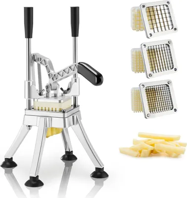 Produktbild von Französischer Pommes-Schneider – Edelstahl Gemüse- und Obstschneider, multifunktional, für Zuhause und Restaurant
