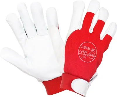 Produktbild von 12 Paar Montagehandschuhe Leder Klettverschluss Arbeitshandschuhe (TECH-12) Gr. 9