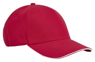 Image de Beechfield - Casquette de baseball « EarthAware Classic » 5 panneaux LT3125 (taille unique) (rouge/blanc)