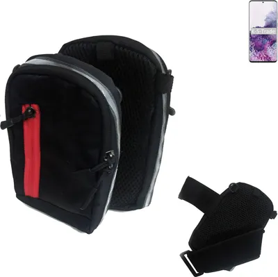 Produktbild von K-S-Trade Outdoor Gürteltasche Holster Umhängetasche kompatibel mit Samsung Galaxy S20 Ultra schwarz Handy Tasche Case travelbag Schutz Hülle Handy
