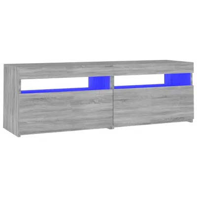 Zdjęcie produktu dla vidaXL Szafka pod telewizor z oświetleniem LED Szara Sonoma 120x35x40 cm