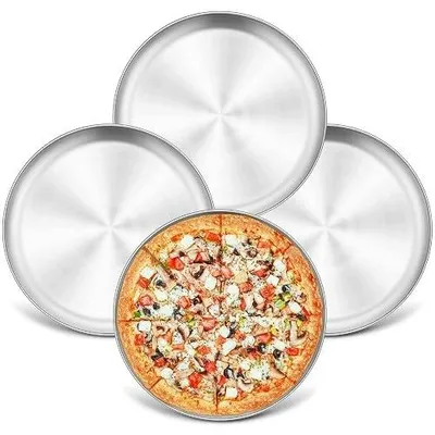 Zdjęcie produktu dla Blacha do pizzy okrągła stal nierdzewna 30 cm zestaw 2 sztuk