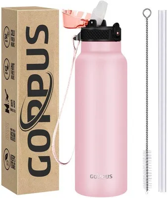 Obrázok produktu pre Nerezová fľaša na pitie 750 ml, bez BPA, na perlivú vodu, šport, cestovanie