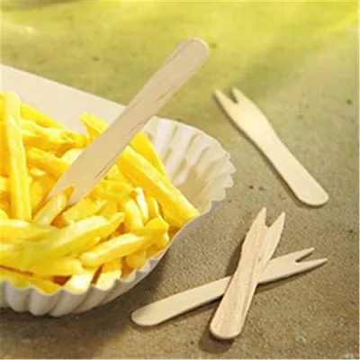 Produktbild von 500 Holz-Snackgabeln 'pure' 12,1 cm