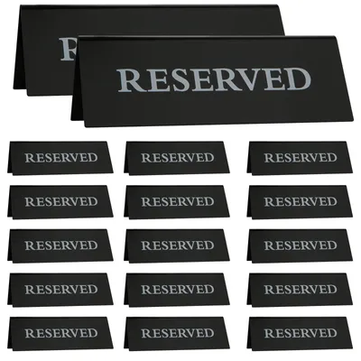 20er Set Acryl-Tischschilder „Reserviert“ 15x5 cm