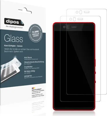 Produktbild von 2x Schutzfolie für Fujitsu Arrows M04 Premium - Anti-Shock 9H Folie dipos Glass Kunststoffglas