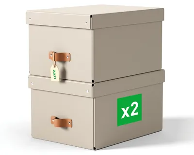 Image de LEITZ 61490012 Lot de boîtes de rangement LEITZ Puro, carton, 17 litres, beige