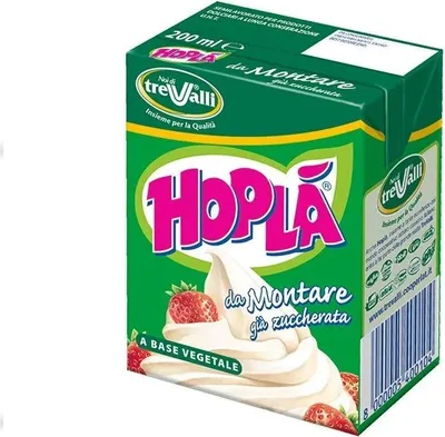 Produktbild von 3x Hoplà Panna da montare glutenfrei Schlagsahne Sahne zum Nachtisch 200ml
