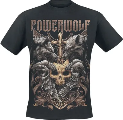 Produktbild von Powerwolf T-Shirt Herren Wolves & Ravens schwarz L