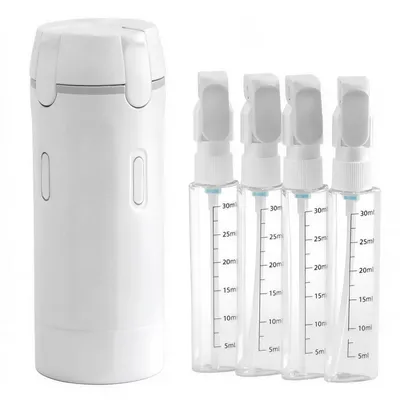 Produktbild von 30 ml Kunststoff-Vakuum-Pumpflasche (leer), Pumpspender, Reise-Abfüllflasche für Kosmetik, Creme und Lotion(4pcs)
