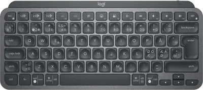 Zdjęcie produktu dla Logitech MX Keys Mini, Mini, Bezprzewodowy, RF Wireless + Bluetooth, Przełącznik nożycowy, QWERTY, Grafitowy
