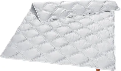 Produktbild von sleepling Steppdecke, Kaschmir, weiß, 135x200 cm, leichte Sommerdecke, Luxus, atmungsaktiv, temperatur- und feuchtigkeitsregulierend, Diamantoptik, 600g, Bezug 100% ägyptische Baumwolle