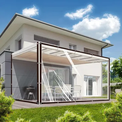 Produktbild von Transparente Plane mit Ösen, wasserdichte Abdeckplane, Regenplane für Gartenmöbel, Balkone, Frostschutz für Pflanzen, Windschutz für Geflügel, Wetterschutzplane, 2x3m