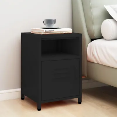 Obrázek produktu pro vidaXL Noční stolek černý 35x35x51 cm Ocel