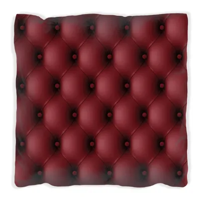 Produktbild von Wallario Premium Kissen, weiche Oberfläche, mit Motiv Rote Ledertür, Größe: 60 x 60 cm, mit weißer Rückseite