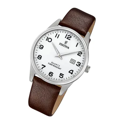 Produktbild von Festina Herren Uhr Klassik F20512/1 Leder Armbanduhr dunkelbraun UF20512/1