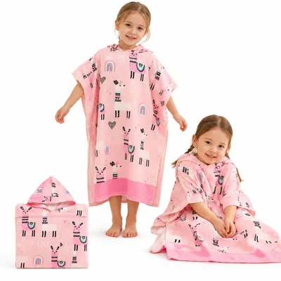 Immagine prodotto di Poncho mare con cappuccio per bambini - Lama, 170 cm, productTiles.product.images.aiGenerated
