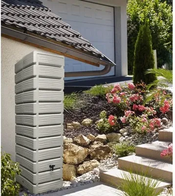 Image de Récupérateur d'eau - BELLI - Dune - 700 litres - Greige