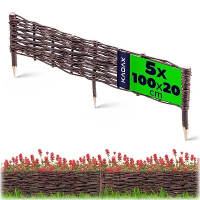 Obrázok produktu pre Vŕbová palisáda KADAX "Sand", prírodný vŕbový plot, 20 cm, 5 kusov