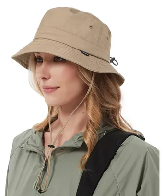 Produktbild von Regenhut Damen Herren Wasserdicht UV Schutz UPF50 Outdoor Faltbar Khaki Einheitsgröße