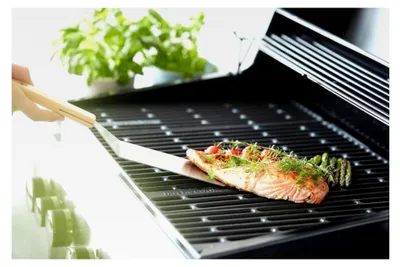 Produktbild von Fischspatel für Grill und Plancha, Grillbesteck aus Edelstahl und Holz, 37 cm