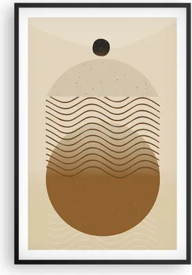 Produktbild von Gerahmtes Poster - Schwarzer Rahmen - Abstraktion Geometrie Minimalismus - 61x91,5 cm - Wand Bild - Wanddeko - Wandbilder - Kunstposter - Wandposter - Bilderrahmen - Bilder - P2BPA61x91-5043