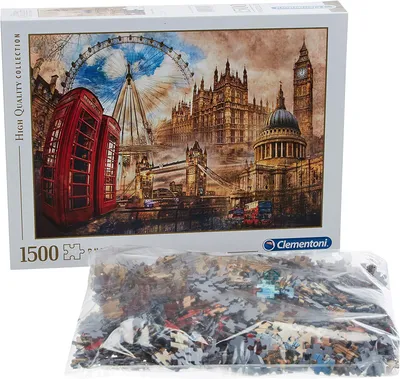 Produktbild von Clementoni Vintage London Kontur-Puzzle 1500 Stück(e) Stadt
