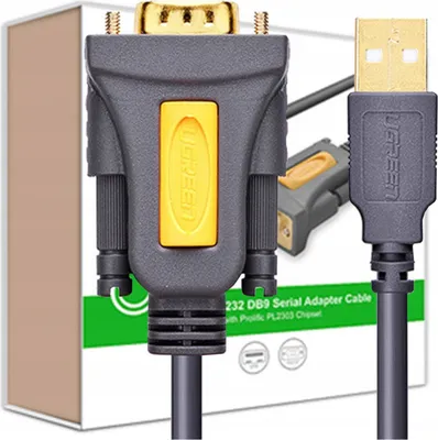 Obrázok produktu pre Ugreen kabel adapter USB-A - DB9 RS-232 1.5m szary (CR104)