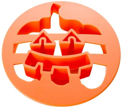 Produktbild von Ausstecher Kürbis mit Augen und Lächeln, 12 cm Durchmesser, für Fondant und Marzipan