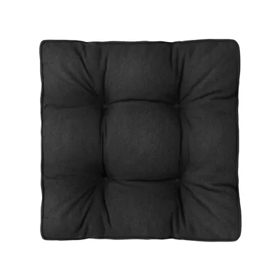 Produktbild von Best Wool Sitzkissen 60x60 cm für Rattan Gartenmöbel – Outdoor Loungekissen aus 100% Polypropylen formstabil wetterfest und weich Schwarz