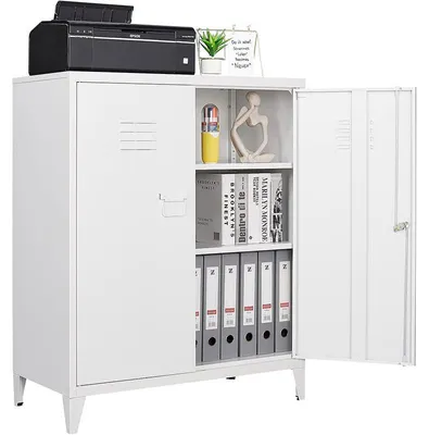 Produktbild von Büroschrank HDBU-DBDEWJ250119W, abschließbar, 40 x 80 x 100 cm, weiß