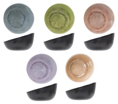 Produktbild von Cosy & Trendy Tapas / Snackgeschirr Streetfood - 6x Stuck - Melamin - mehrfarbig - 12 x 8 cm