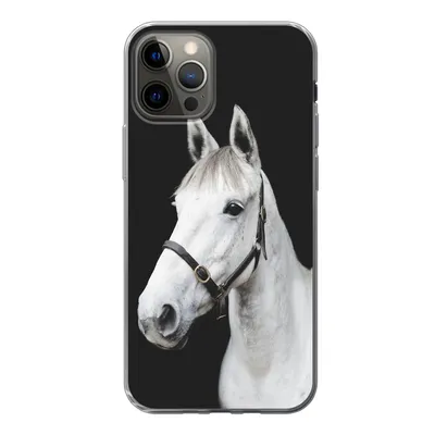 Produktbild von MuchoWow® Handyhülle Schutzhülle Hülle für iPhone 13 Pro Pferd - Halfter - Weiß Silikon Softcase Handy Hülle - Handy-Tasche