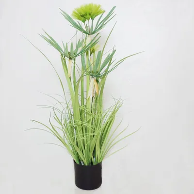 Produktbild von Dekopflanze Kunstgras im Topf 122cm grün Gräserbüschel Ziergras Gräser
