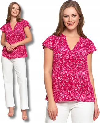 Produktbild von Moraj | Elegante Bluse Damen - Kurzarm - Größe S - Bunt - Leichtgewicht