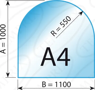 Immagine prodotto di Piastra di base per camino trasparente  Formato A4  1000 x 1100 x 6 mm - (portata fino a 700 kg)