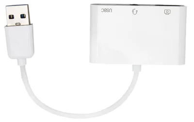 Obrázok produktu pre Multifunkčný adaptér na nabíjanie slúchadiel – vylepšený zážitok: 3 v 1, adaptér z USB 3.0 (samec) na 3,5 mm (samica)