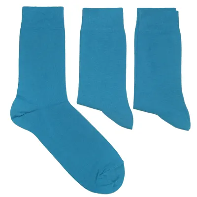 Produktbild von Herren Business Socken 3-er Pack aus Baumwolle Ozean Blau Größe 43-46