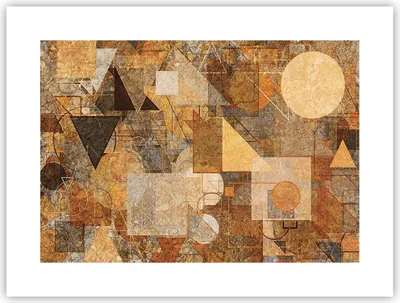 Produktbild von Poster - Poster ohne Rahmen - Abstraktion Figuren Geometrisch - 40x30 cm - Wand Bild - Wanddeko - Wandbilder - Kunstposter - Wandposter - Bilder - Kunstdruck - Wanddekoration - P2XAA40x30-4387