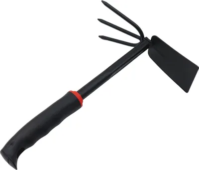 Produktbild von Gartenhacke, doppelköpfiger Handgrubber, Rechen, Gartenhandgeräte zum Graben und Jäten